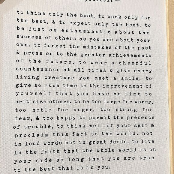 Petal Lane, Promise Yourself, By Christian D Larson Inspirational Wall Decor - Picture 4 of 5